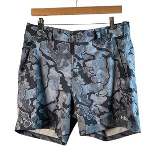 HUK Men’s Low Country Grey Camo 6"‎ Inseam Fishing Shorts Size Medium NWT/NEW